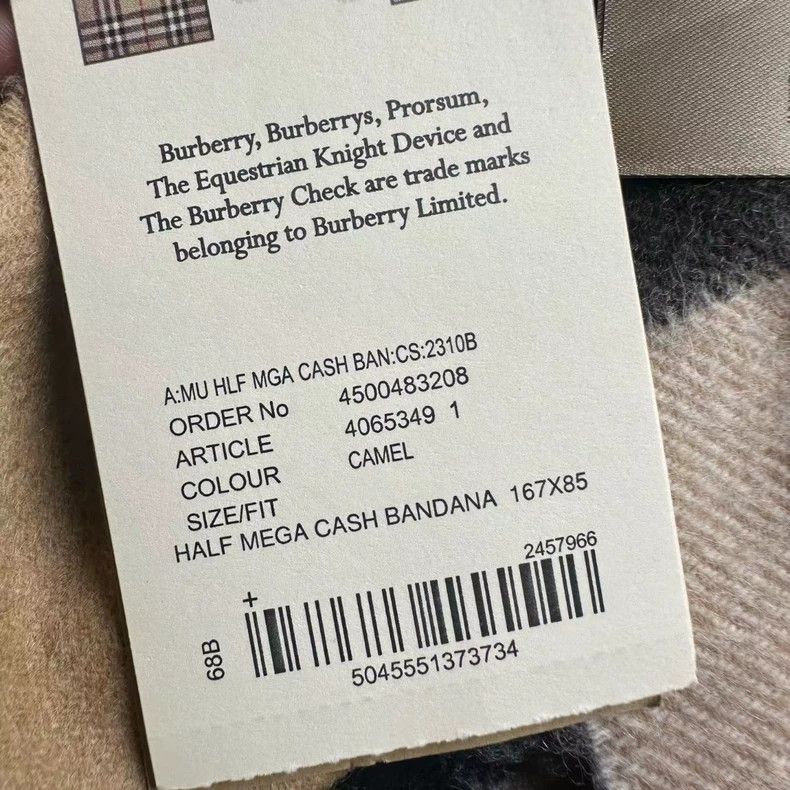 Burberry Burberry Cashmere Plaid Scarf with Fringe Size ONE SIZE - 4 Thumbnail