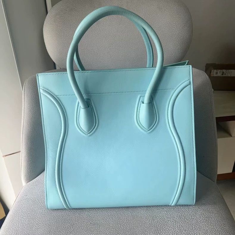 Celine Celine Nano Luggage Blue Handbag Size ONE SIZE - 2 Thumbnail