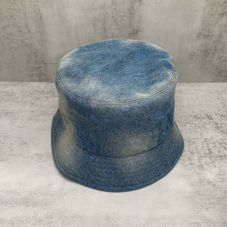 Prada Prada Blue Distressed Denim Fisherman Hat Size ONE SIZE - 6 Thumbnail