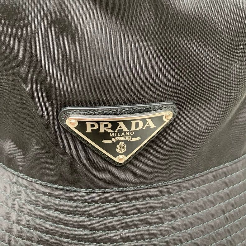 Prada Prada Black Fisherman Hat Size M Size ONE SIZE - 5 Thumbnail