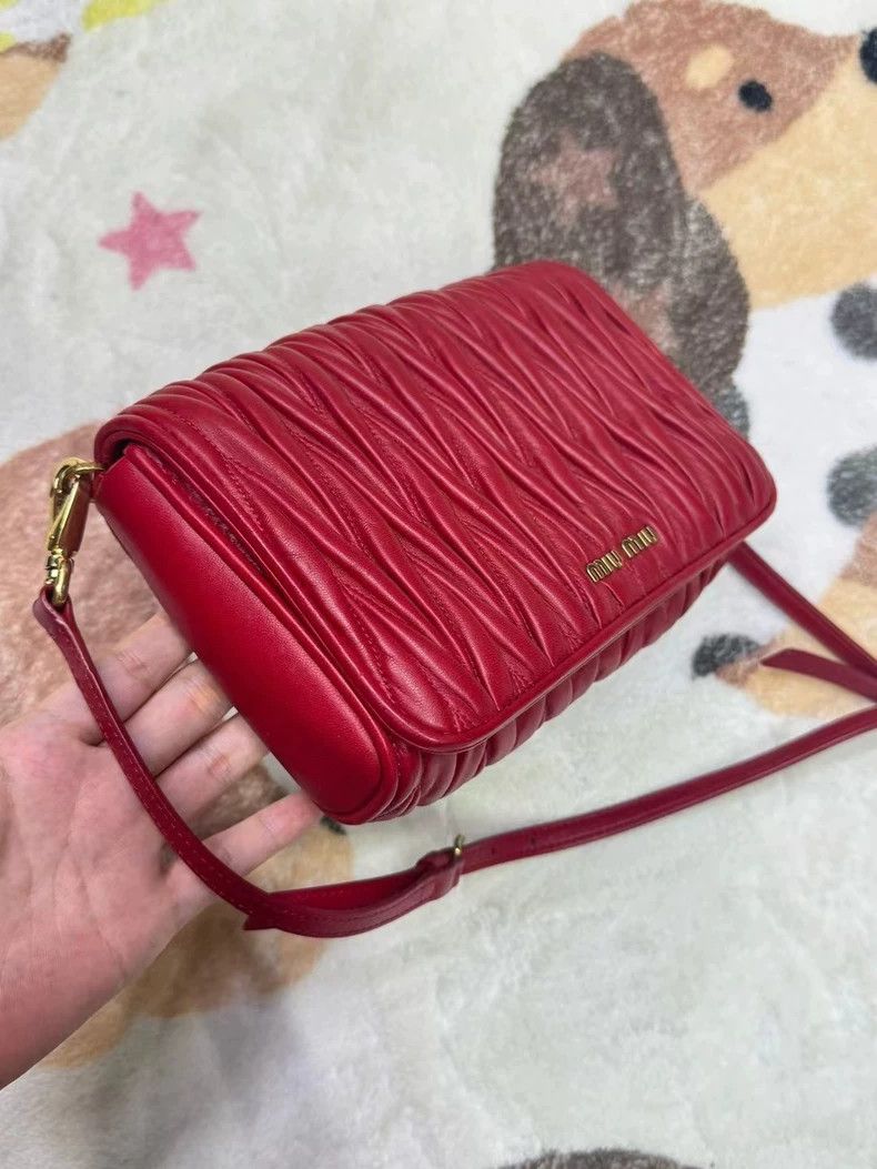 Miu Miu Miu Miu Red Leather Camera Bag Size ONE SIZE - 3 Thumbnail