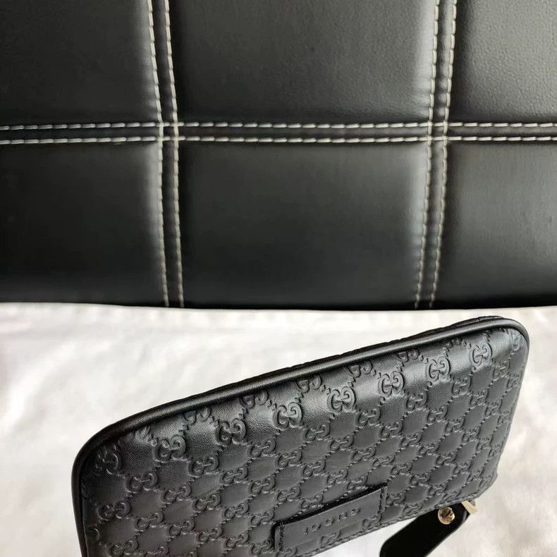 Gucci GUCCI Black Printed Zip Wallet Card Holder Size ONE SIZE - 4 Thumbnail