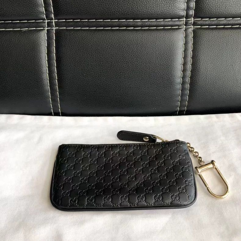 Gucci GUCCI Black Printed Zip Wallet Card Holder Size ONE SIZE - 2 Thumbnail