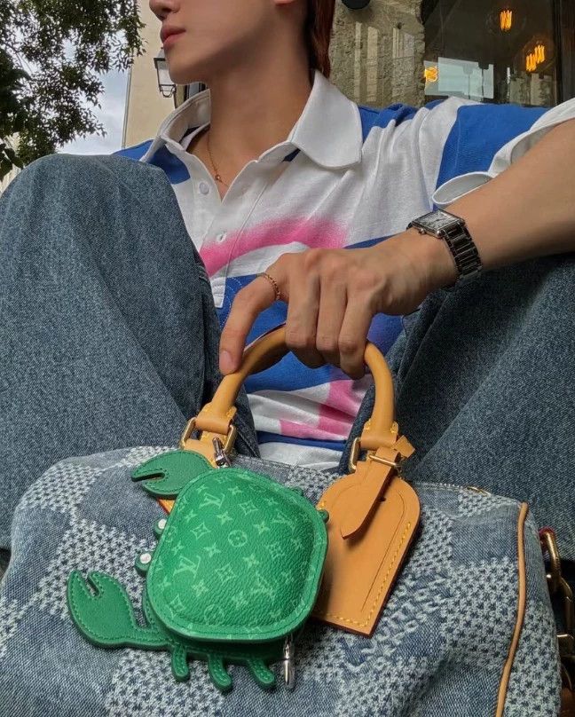Louis Vuitton Louis Vuitton Green Crab Headphone Case Size ONE SIZE - 6 Thumbnail