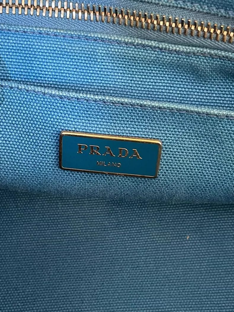 Prada Prada Light Blue Denim Beach Bag Size ONE SIZE - 8 Thumbnail