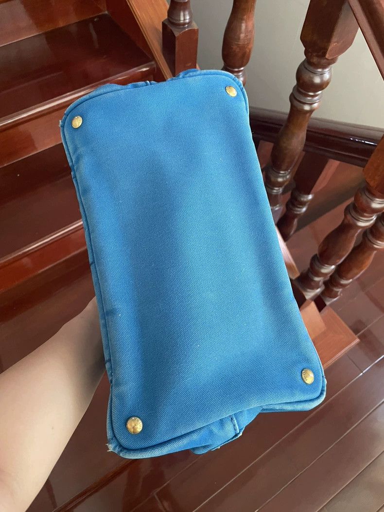 Prada Prada Light Blue Denim Beach Bag Size ONE SIZE - 6 Thumbnail