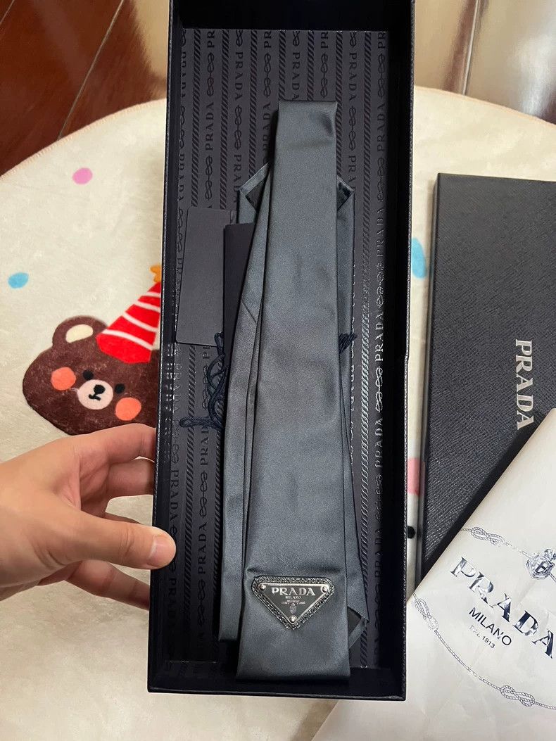Prada Prada Tie in Dark Green with Box Size ONE SIZE - 2 Thumbnail