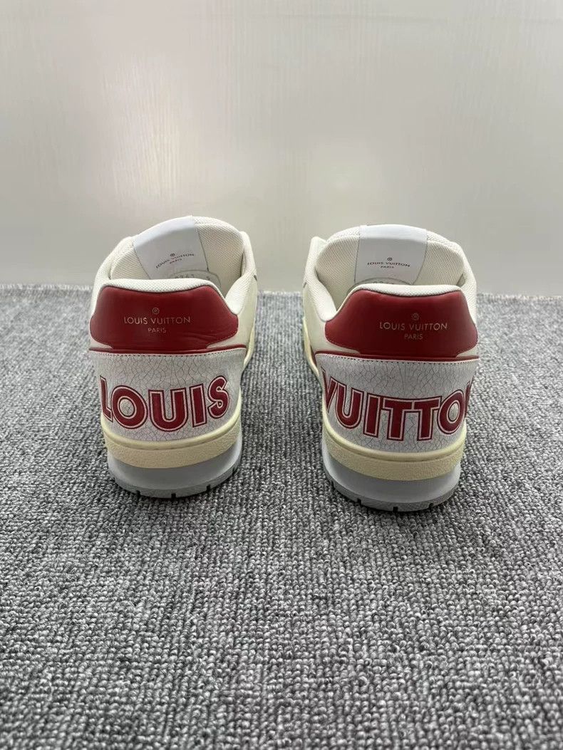 Louis Vuitton LV Trainer White and Red Shoes Size US 9 / EU 42 - 3 Thumbnail