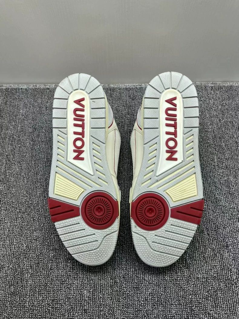 Louis Vuitton LV Trainer White and Red Shoes Size US 9 / EU 42 - 6 Thumbnail