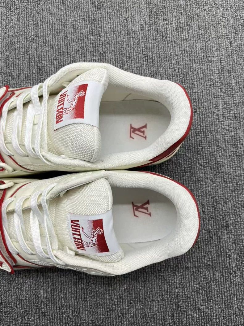 Louis Vuitton LV Trainer White and Red Shoes Size US 9 / EU 42 - 7 Thumbnail