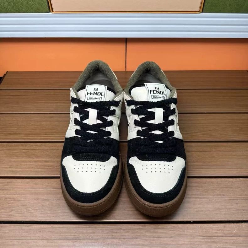 Fendi Fendi Black and White Panda Sneakers Size 39 Size US 7.5 / EU 40-41 - 2 Thumbnail