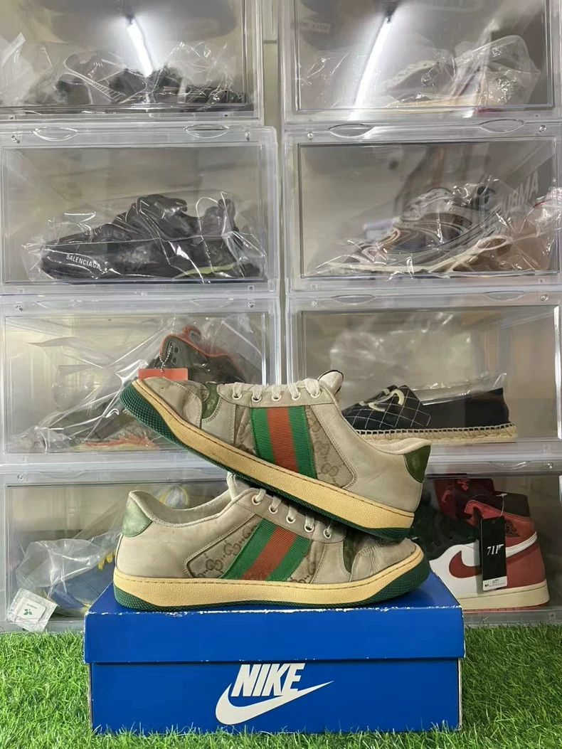 Gucci Gucci Screener GG Leather Sneakers Size 8.5 Size US 8.5 / EU 41-42 - 4 Thumbnail