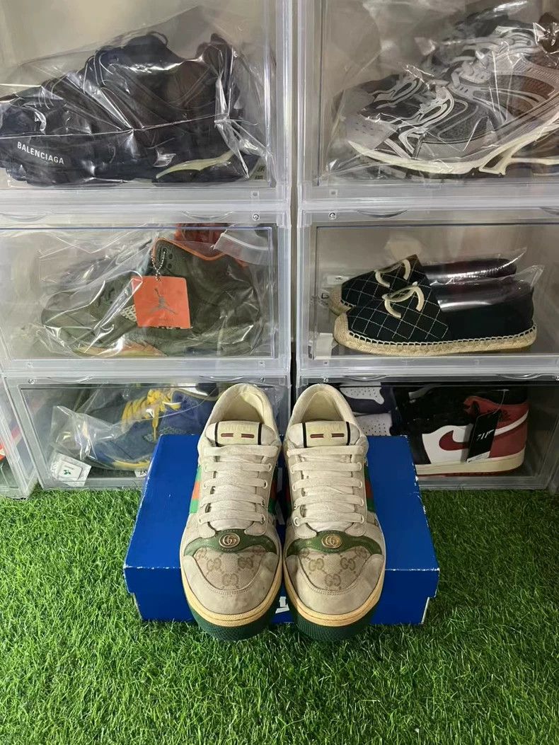 Gucci Gucci Screener GG Leather Sneakers Size 8.5 Size US 8.5 / EU 41-42 - 2 Thumbnail