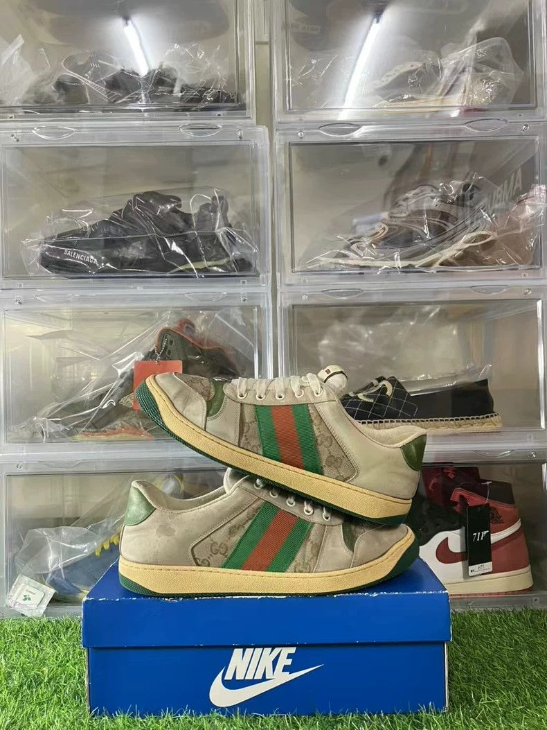 Gucci Gucci Screener GG Leather Sneakers Size 8.5 Size US 8.5 / EU 41-42 - 3 Thumbnail