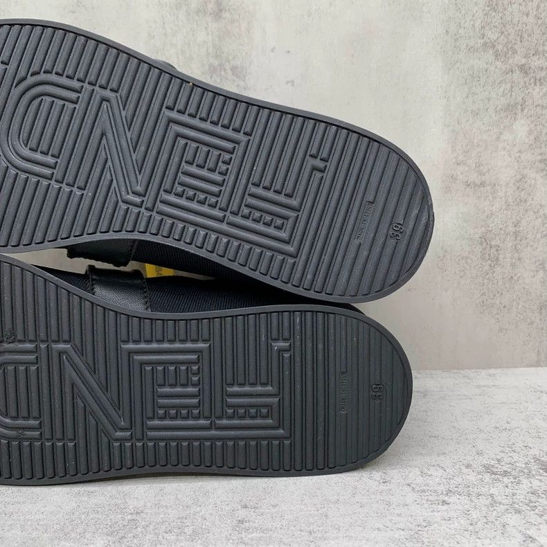 Fendi Fendi Black Logo Woven Sock Sneakers Size 39 Size US 8 / EU 41 - 8 Thumbnail