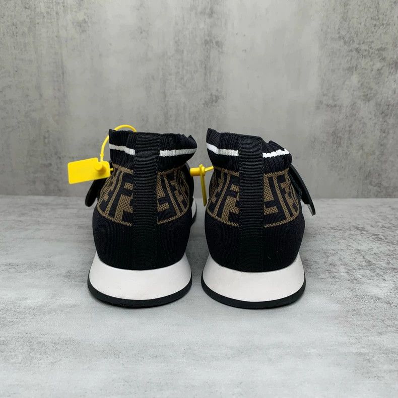 Fendi Fendi Black Logo Woven Sock Sneakers Size 39 Size US 8 / EU 41 - 6 Thumbnail