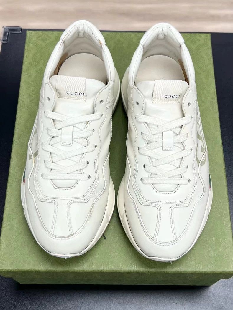 Gucci GUCCI Rhyton Logo Sneakers Size 41 White Size US 10.5 / EU 43-44 - 3 Thumbnail