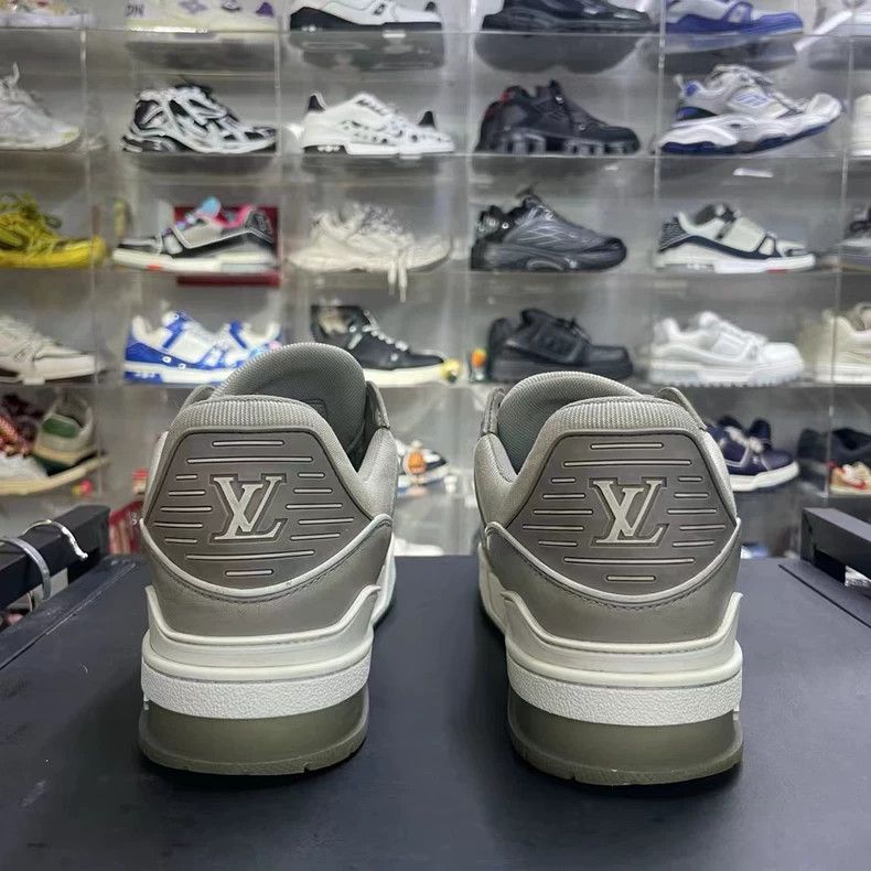 Louis Vuitton Lv Trainer Gray White Sneakers Size 41 Size US 9 / EU 42 - 3 Thumbnail