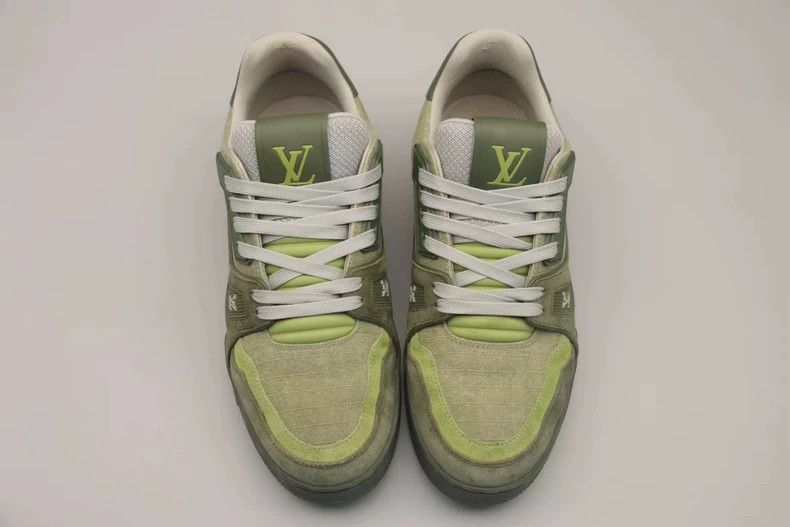 Louis Vuitton Louis Vuitton Trainer Green Sneakers Size 6.5 Size US 6.5 / EU 39-40 - 4 Thumbnail