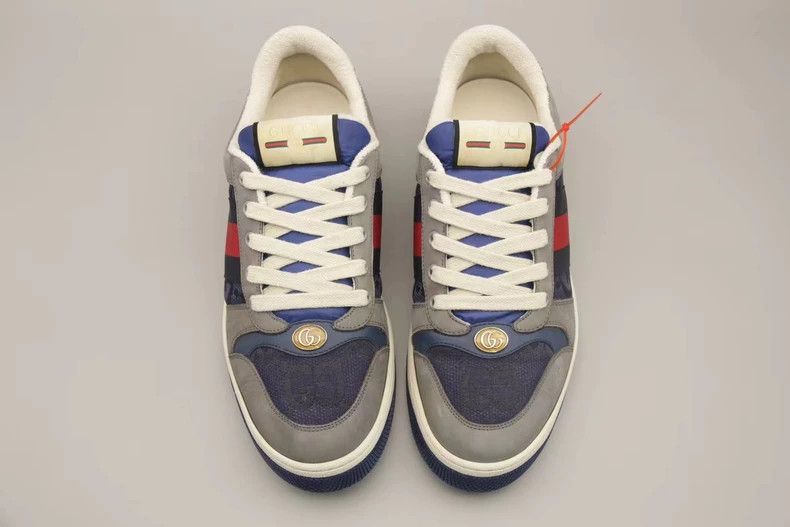 Gucci GUCCI Screener Sneakers in Gray and Red Size US 8.5 / EU 41-42 - 4 Thumbnail