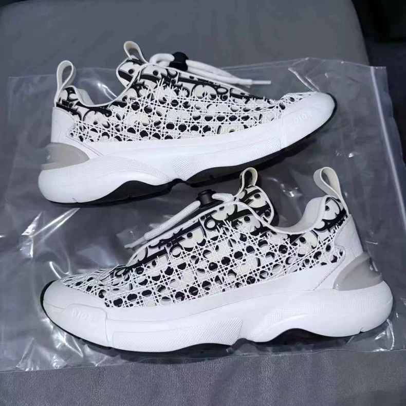 Dior Dior B24 White Black Printed Sneakers Size US 8 / EU 41 - 5 Thumbnail