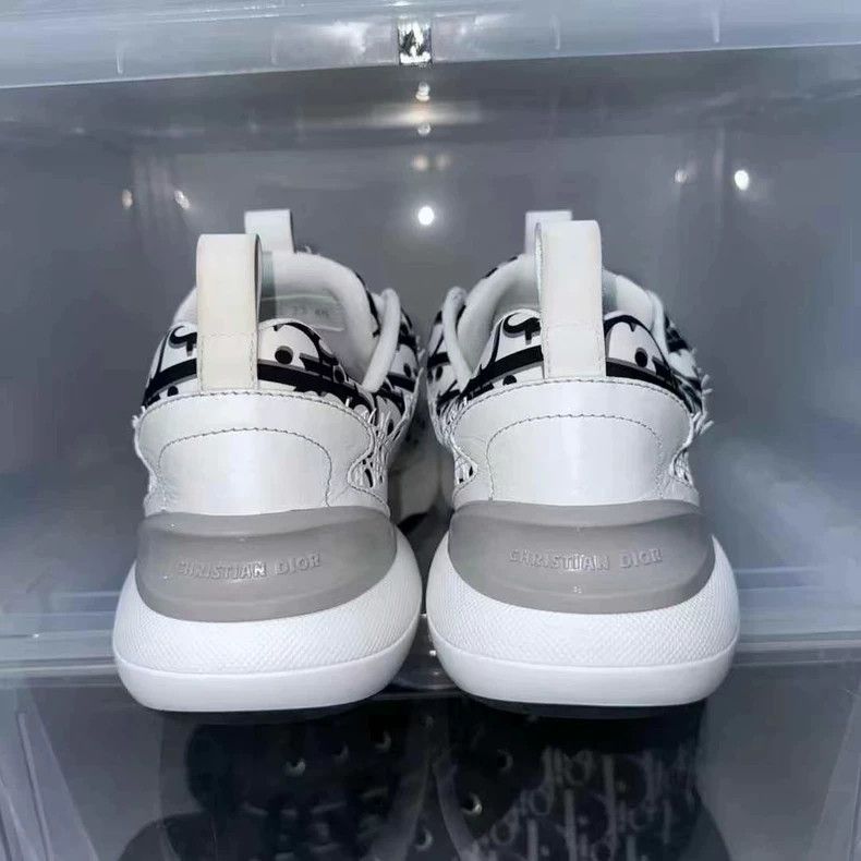 Dior Dior B24 White Black Printed Sneakers Size US 8 / EU 41 - 6 Thumbnail