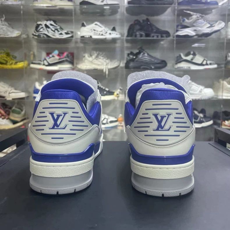 Louis Vuitton Louis Vuitton Lv Trainer Low-Top Sneakers Blue Size US 8.5 / EU 41-42 - 3 Thumbnail