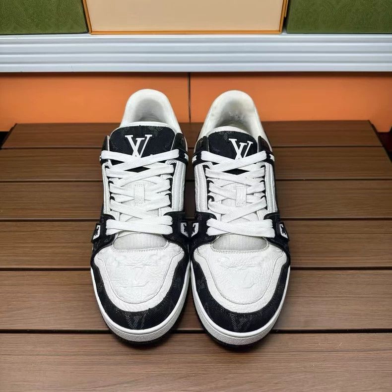 Louis Vuitton LV Trainer Black and White Sneakers Size 41.5 Size US 10.5 / EU 43-44 - 3 Thumbnail