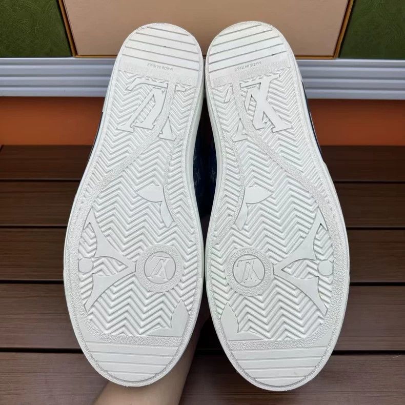 Louis Vuitton Louis Vuitton High Top Denim Sneakers Size 10 Size US 10 / EU 43 - 8 Thumbnail