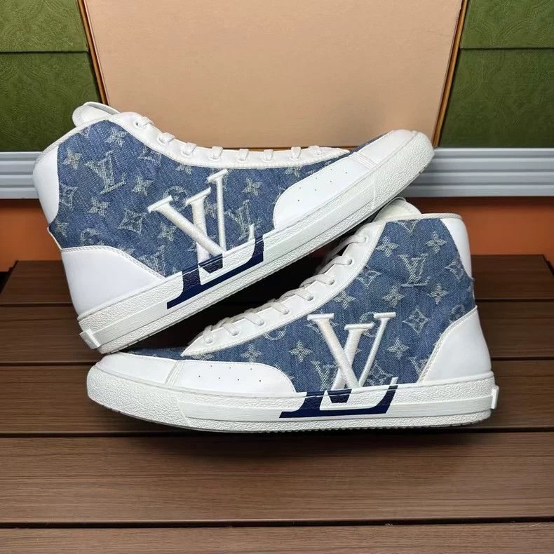 Louis Vuitton Louis Vuitton High Top Denim Sneakers Size 10 Size US 10 / EU 43 - 5 Thumbnail