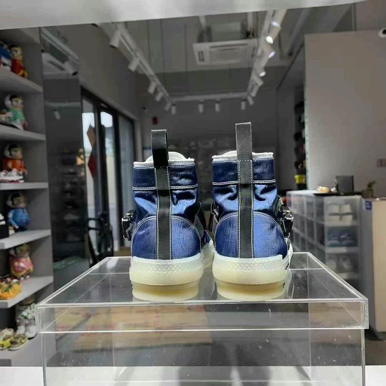 Dior Dior B23 Denim Blue High-Top Sneakers Size US 12 / EU 45 - 3 Thumbnail