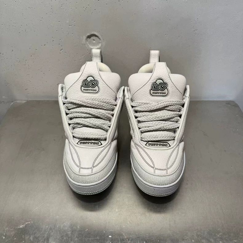 Louis Vuitton Lv Stake Gray White Sneakers Size 8.5 Size US 8.5 / EU 41-42 - 2 Thumbnail
