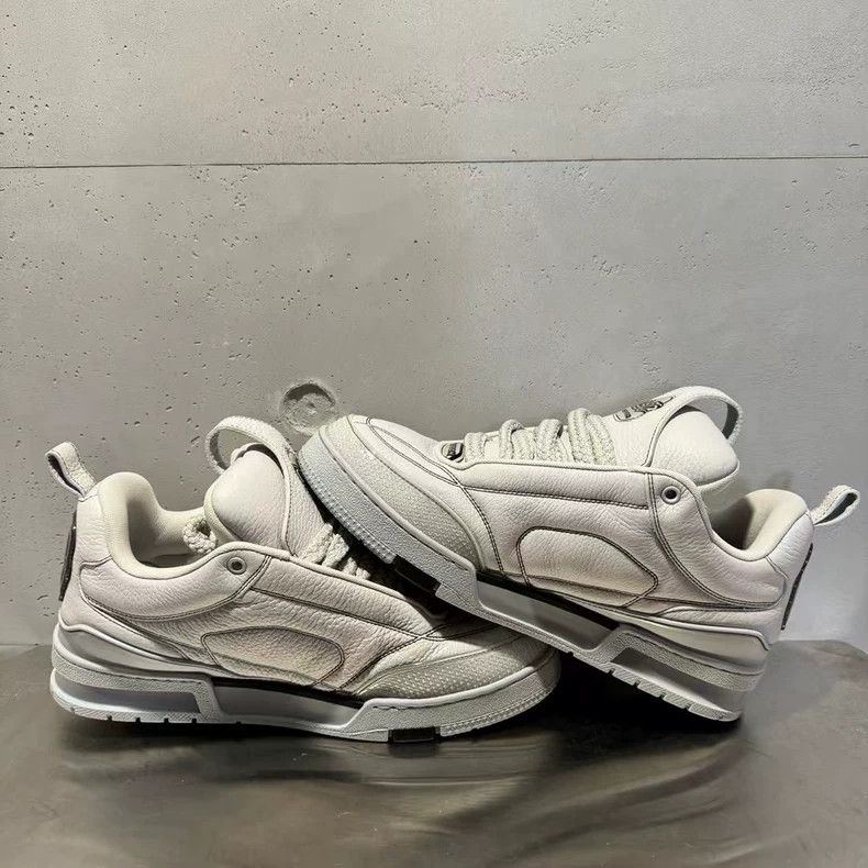 Louis Vuitton Lv Stake Gray White Sneakers Size 8.5 Size US 8.5 / EU 41-42 - 4 Thumbnail