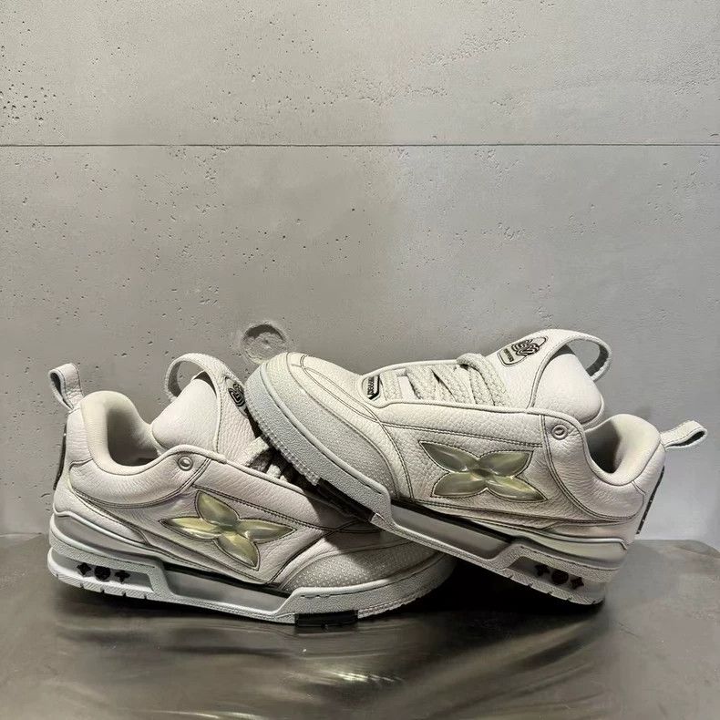 Louis Vuitton Lv Stake Gray White Sneakers Size 8.5 Size US 8.5 / EU 41-42 - 3 Thumbnail