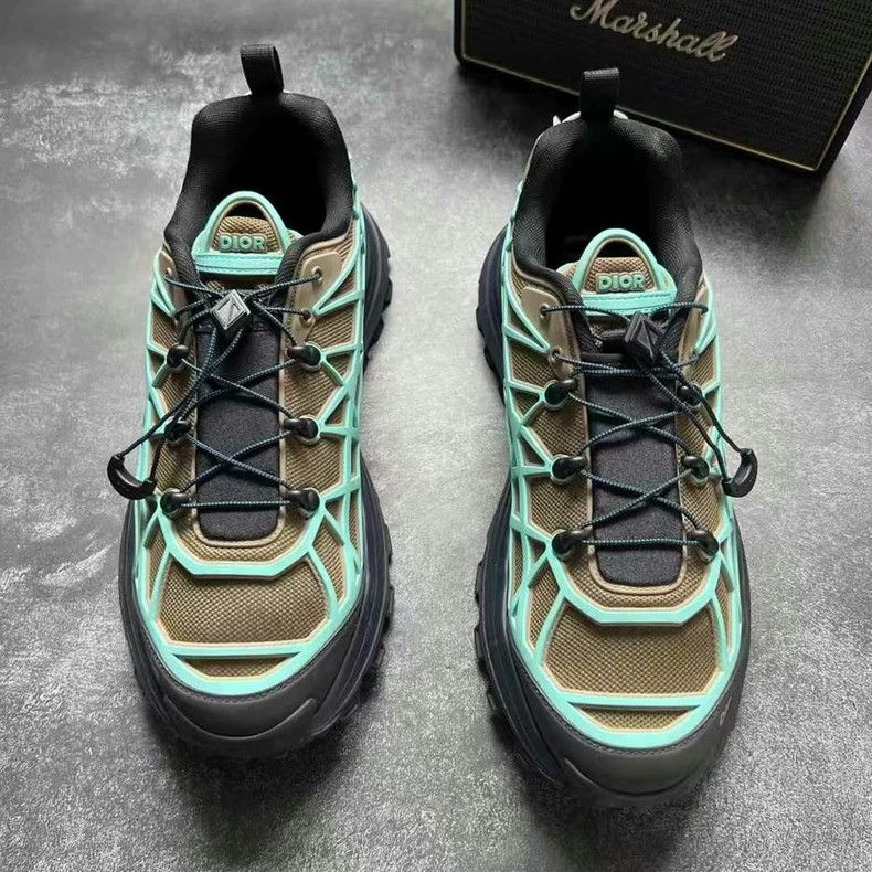 Dior DIOR B31 Black Blue Khaki Sneakers Size 43 Size US 10.5 / EU 43-44 - 3 Thumbnail
