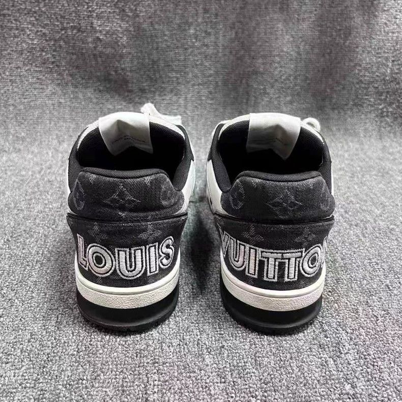 Louis Vuitton Louis Vuitton Black and White Denim Trainers Size US 8 / EU 41 - 6 Thumbnail