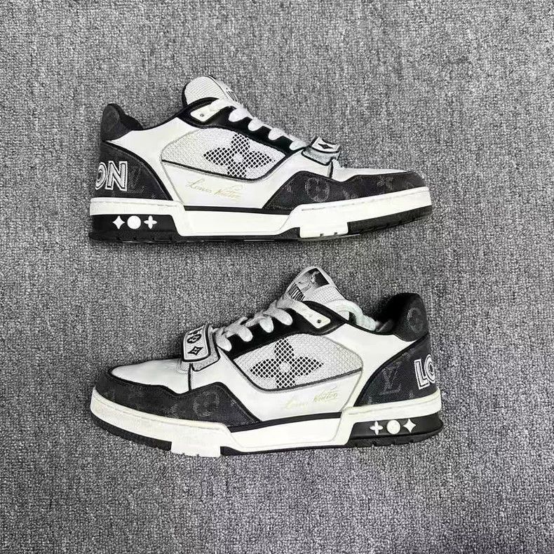 Louis Vuitton Louis Vuitton Black and White Denim Trainers Size US 8 / EU 41 - 2 Thumbnail