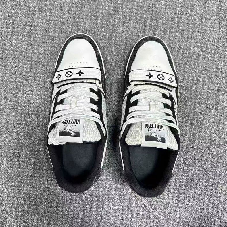 Louis Vuitton Louis Vuitton Black and White Denim Trainers Size US 8 / EU 41 - 5 Thumbnail