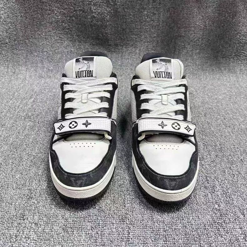 Louis Vuitton Louis Vuitton Black and White Denim Trainers Size US 8 / EU 41 - 4 Thumbnail