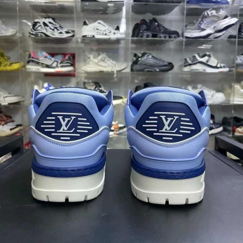 Louis Vuitton Louis Vuitton Trainer Maxi Blue Sneakers Size 8 Size US 8 / EU 41 - 3 Thumbnail