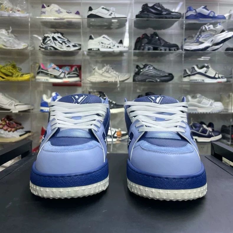 Louis Vuitton Louis Vuitton Trainer Maxi Blue Sneakers Size 8 Size US 8 / EU 41 - 2 Thumbnail