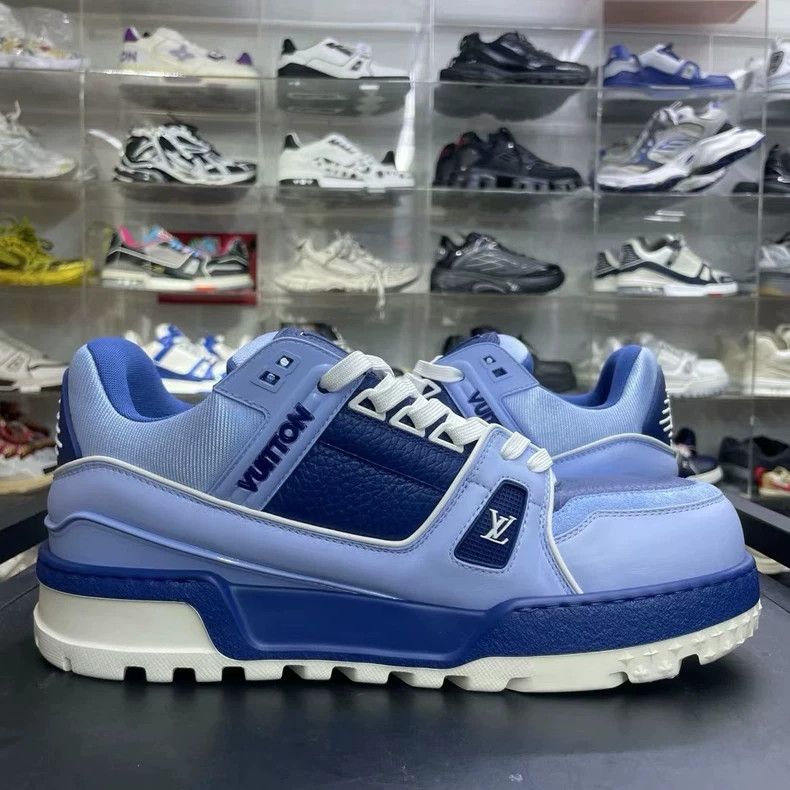 Louis Vuitton Louis Vuitton Trainer Maxi Blue Sneakers Size 8 Size US 8 / EU 41 - 6 Thumbnail