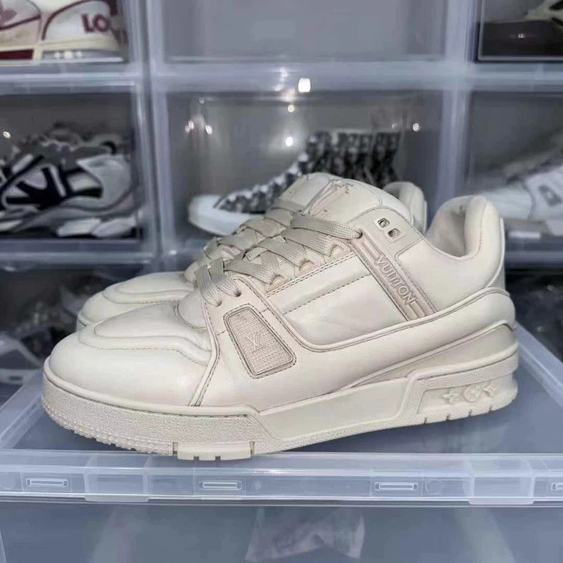 Louis Vuitton Louis Vuitton Trainer Sneakers in Light Beige Size US 8.5 / EU 41-42 - 4 Thumbnail