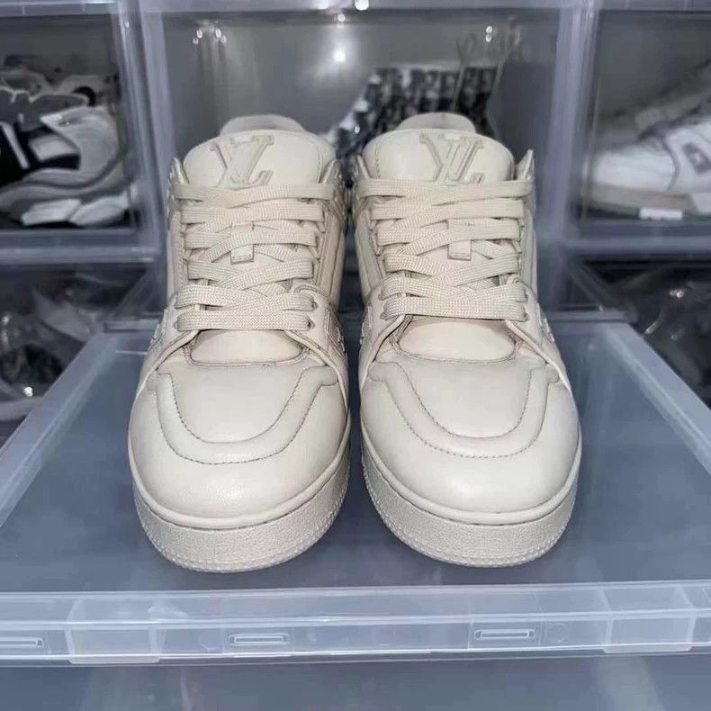 Louis Vuitton Louis Vuitton Trainer Sneakers in Light Beige Size US 8.5 / EU 41-42 - 3 Thumbnail