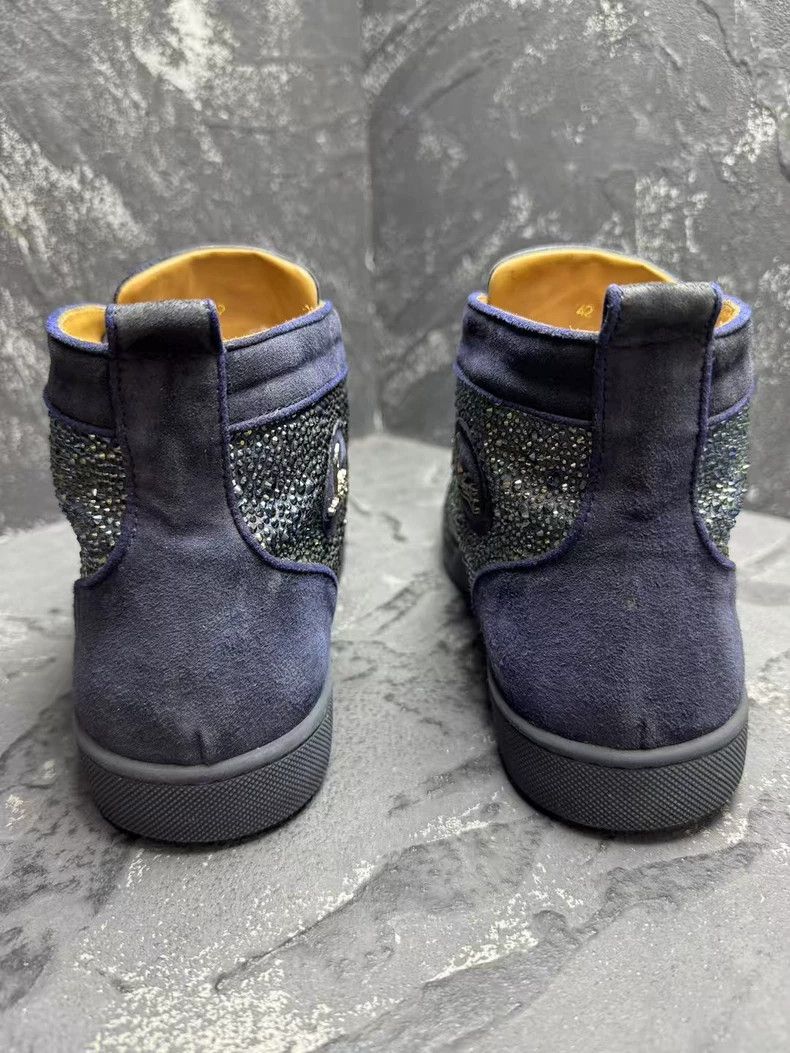 Balenciaga High-Top Blue Crystal Studded Sneakers Size US 9 / EU 42 - 3 Thumbnail