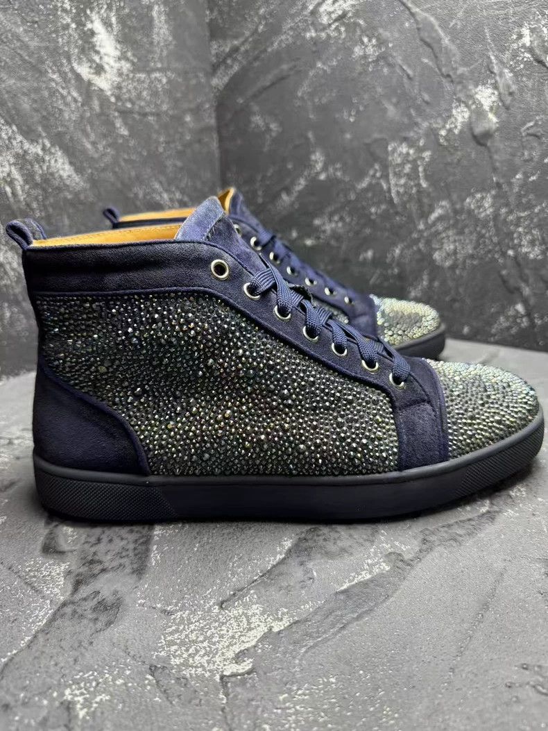 Balenciaga High-Top Blue Crystal Studded Sneakers Size US 9 / EU 42 - 4 Thumbnail