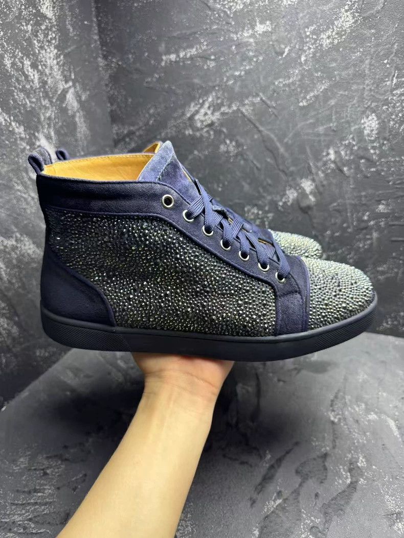 Balenciaga High-Top Blue Crystal Studded Sneakers Size US 9 / EU 42 - 7 Thumbnail