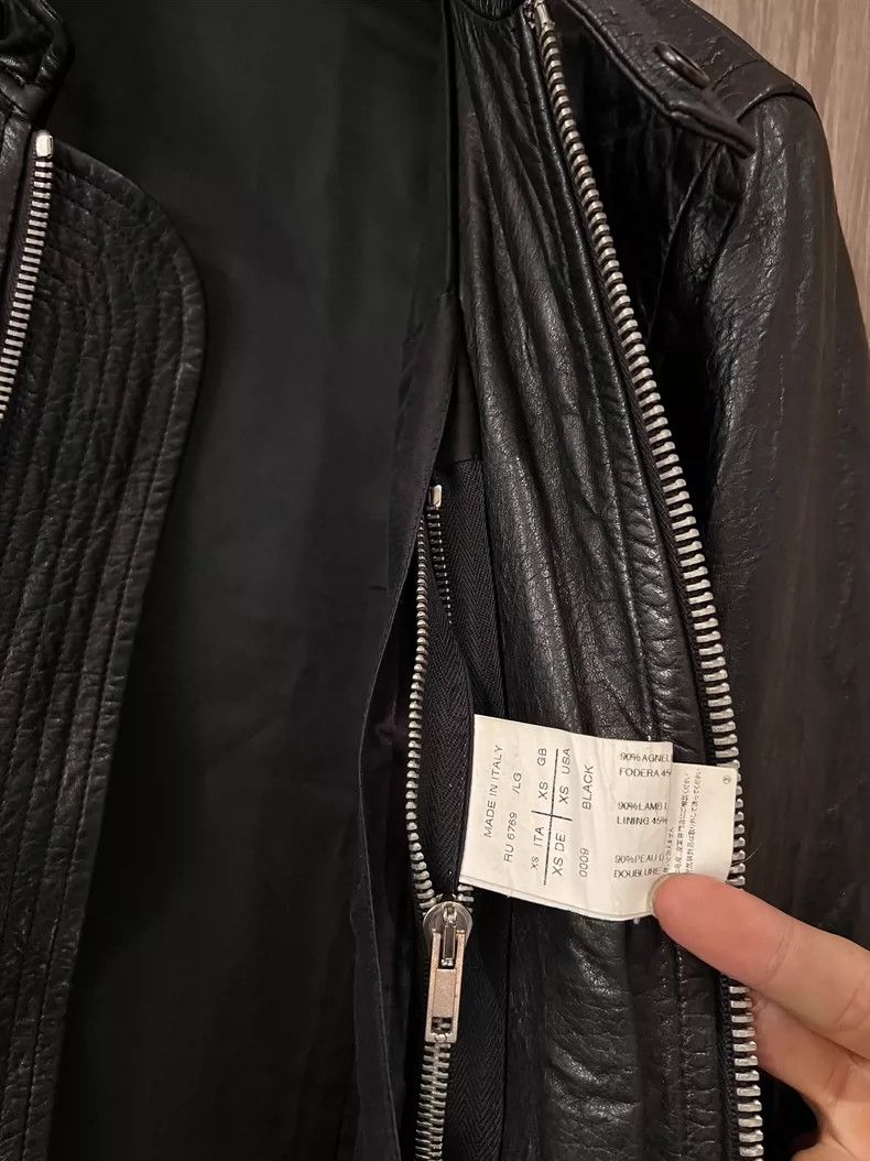 Rick Owens Rick Owens Black Leather Biker Jacket Size US XS / EU 42 / 0 - 6 Thumbnail