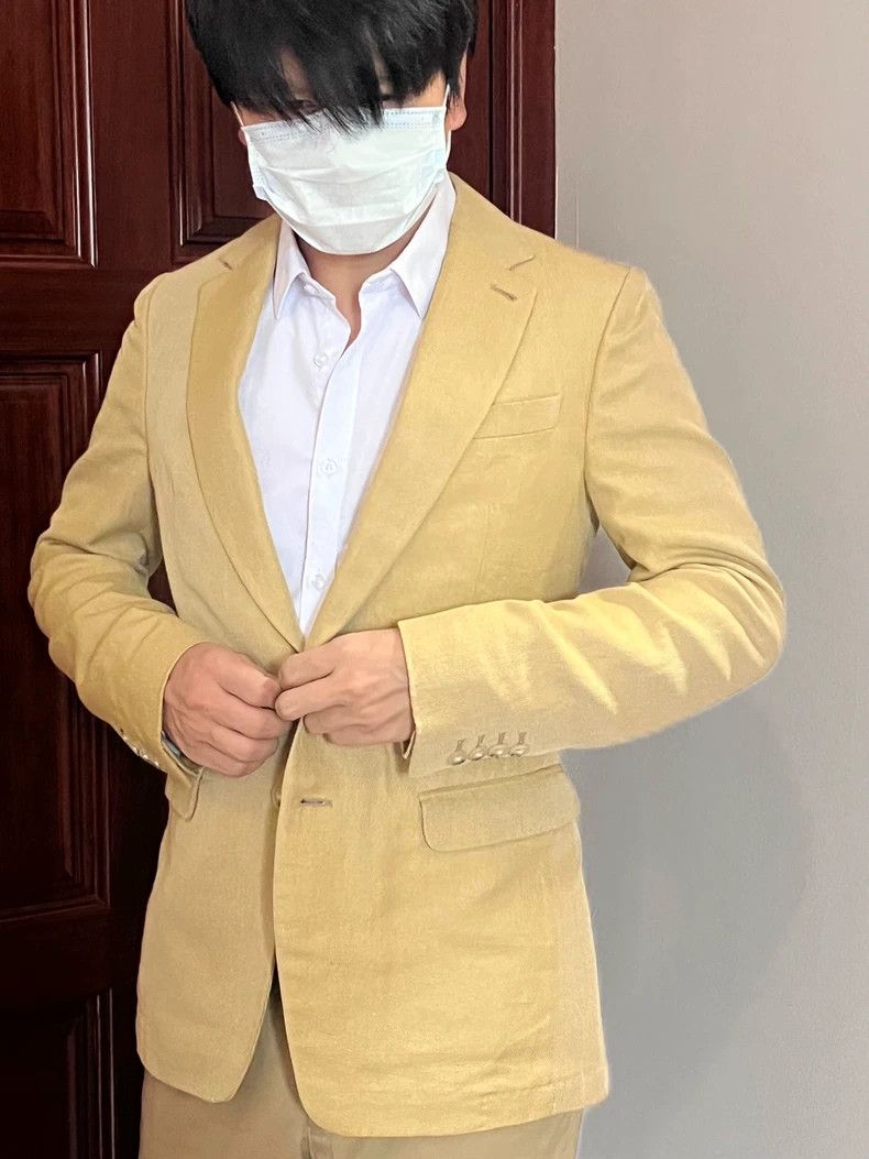 Dries Van Noten Dries Van Noten Beige Suit Jacket for Men Size US L / EU 52-54 / 3 - 4 Thumbnail