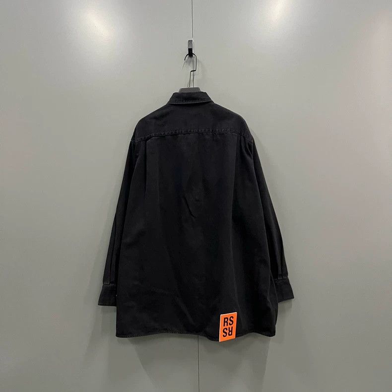 Raf Simons RAF SIMONS Black Denim Shirt with Print Size US S / EU 44-46 / 1 - 2 Thumbnail